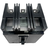 Black metal component with multiple slots and holes on a white background