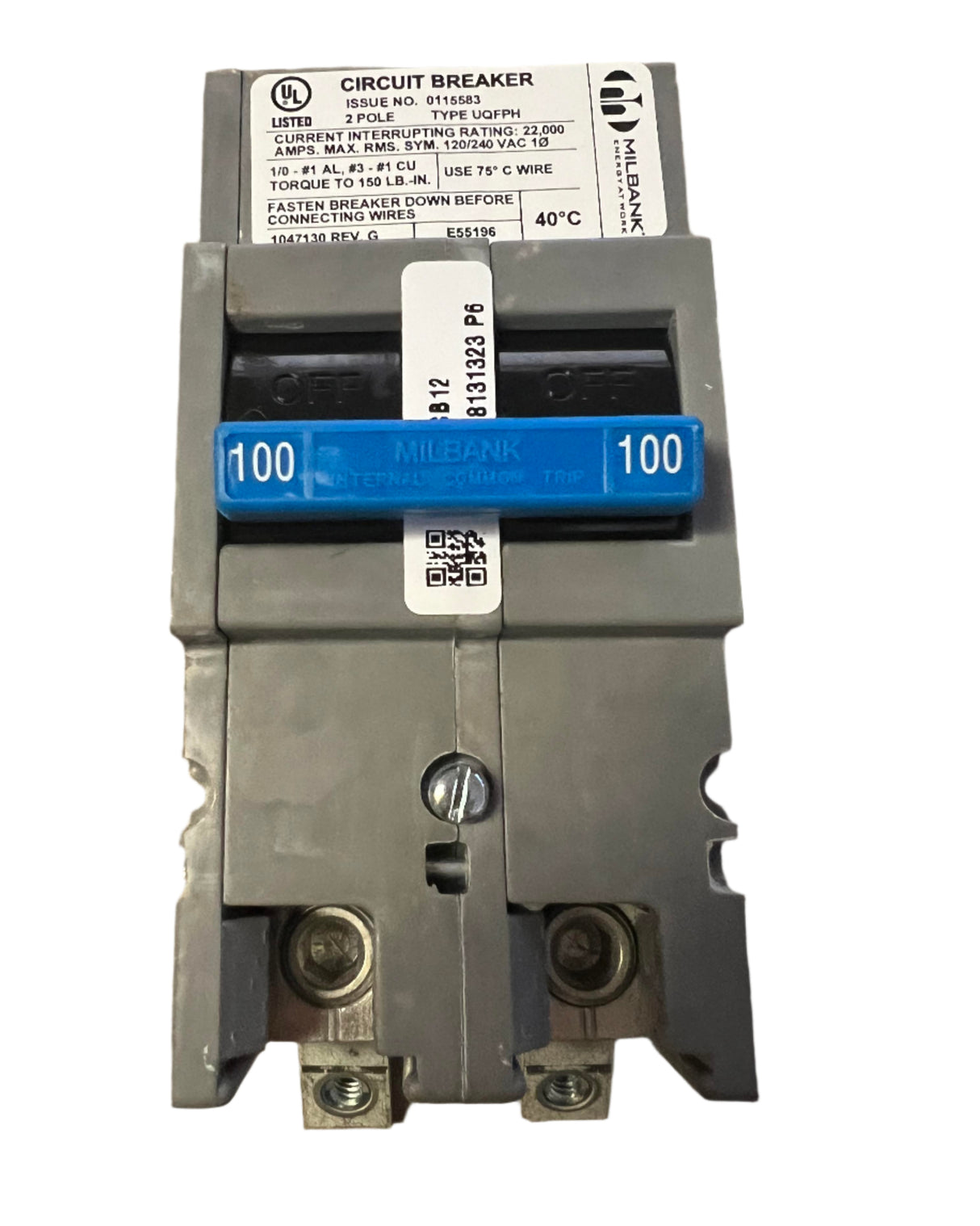 Milbank UQFPHM100 - 100 Amp Circuit Breaker
