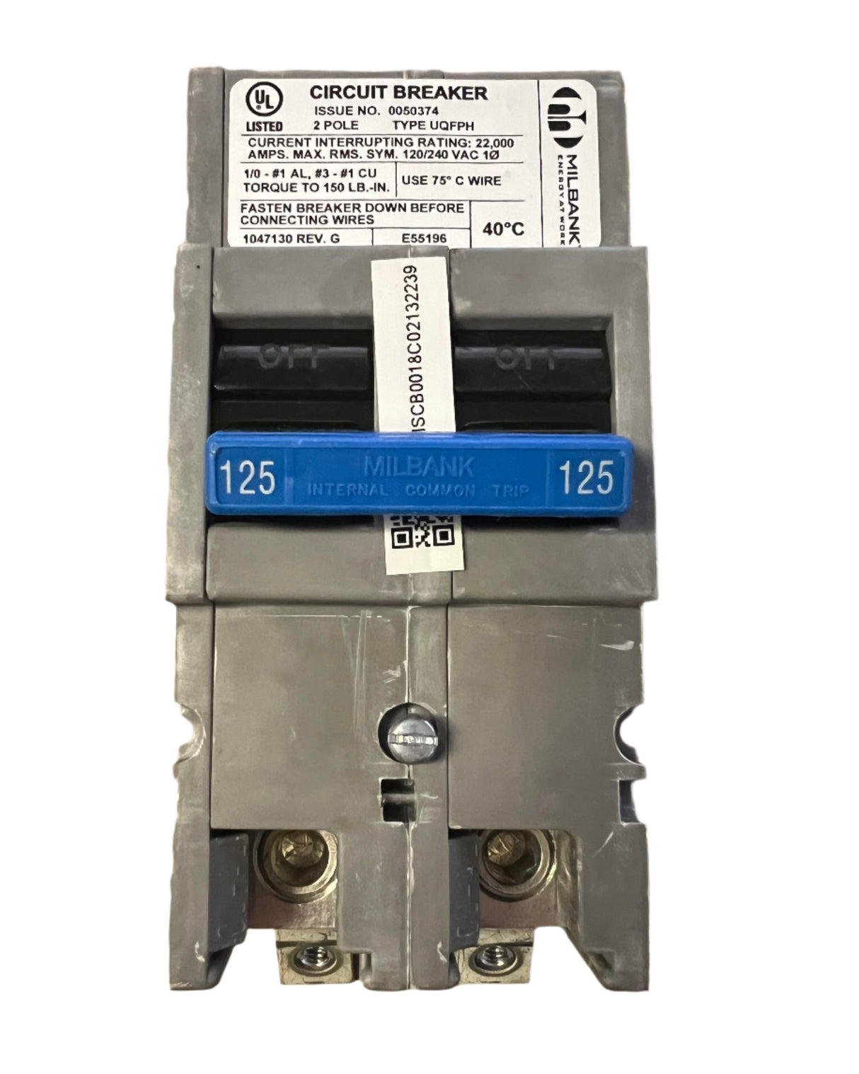 Milbank UQFPHM125 - 125 Amp Circuit Breaker