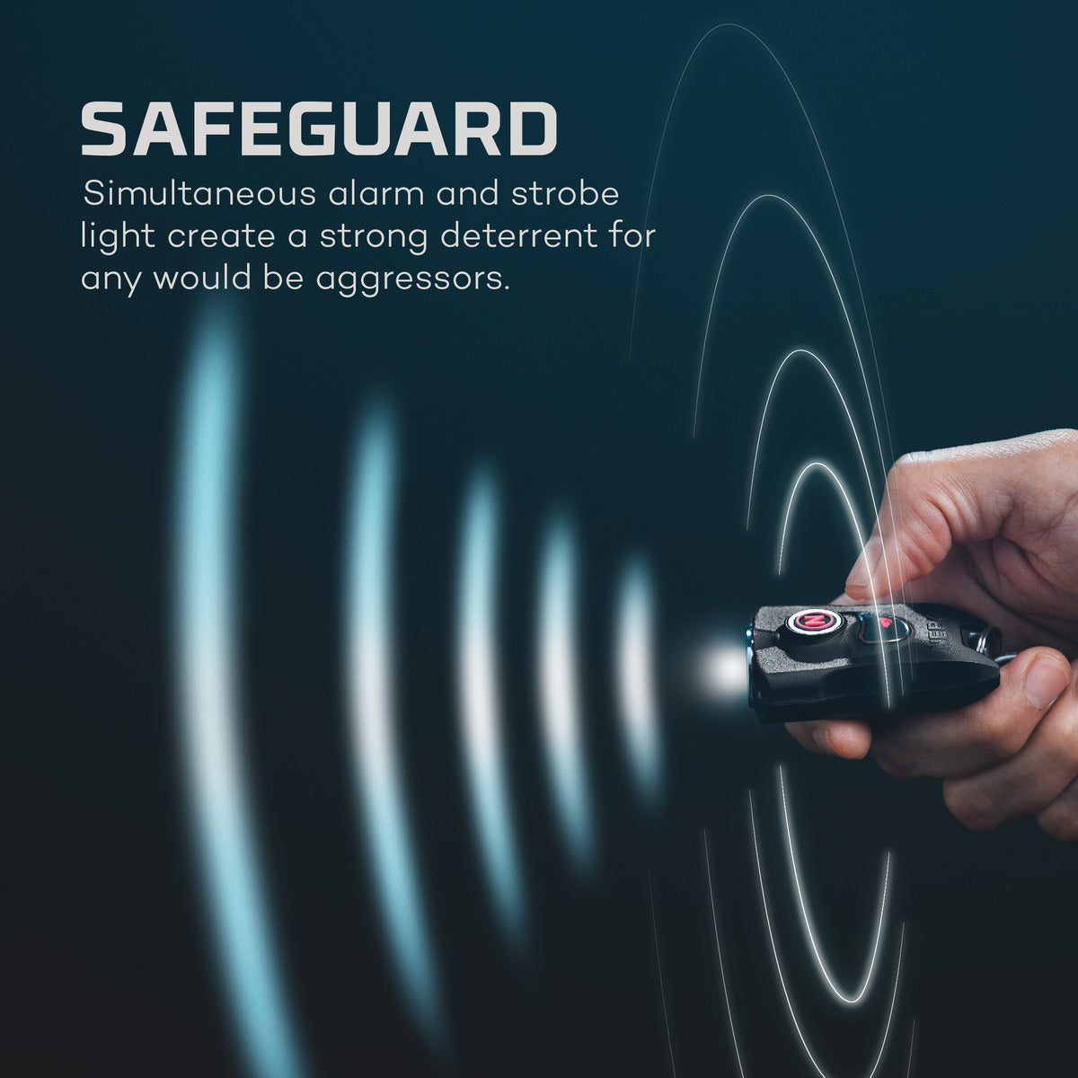 NEBO MyPal 400 Lumen Rechargeable Keychain Light & 115dB Safety Alarm