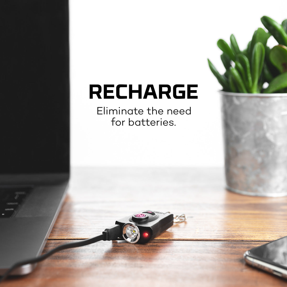 NEBO MyPal 400 Lumen Rechargeable Keychain Light & 115dB Safety Alarm