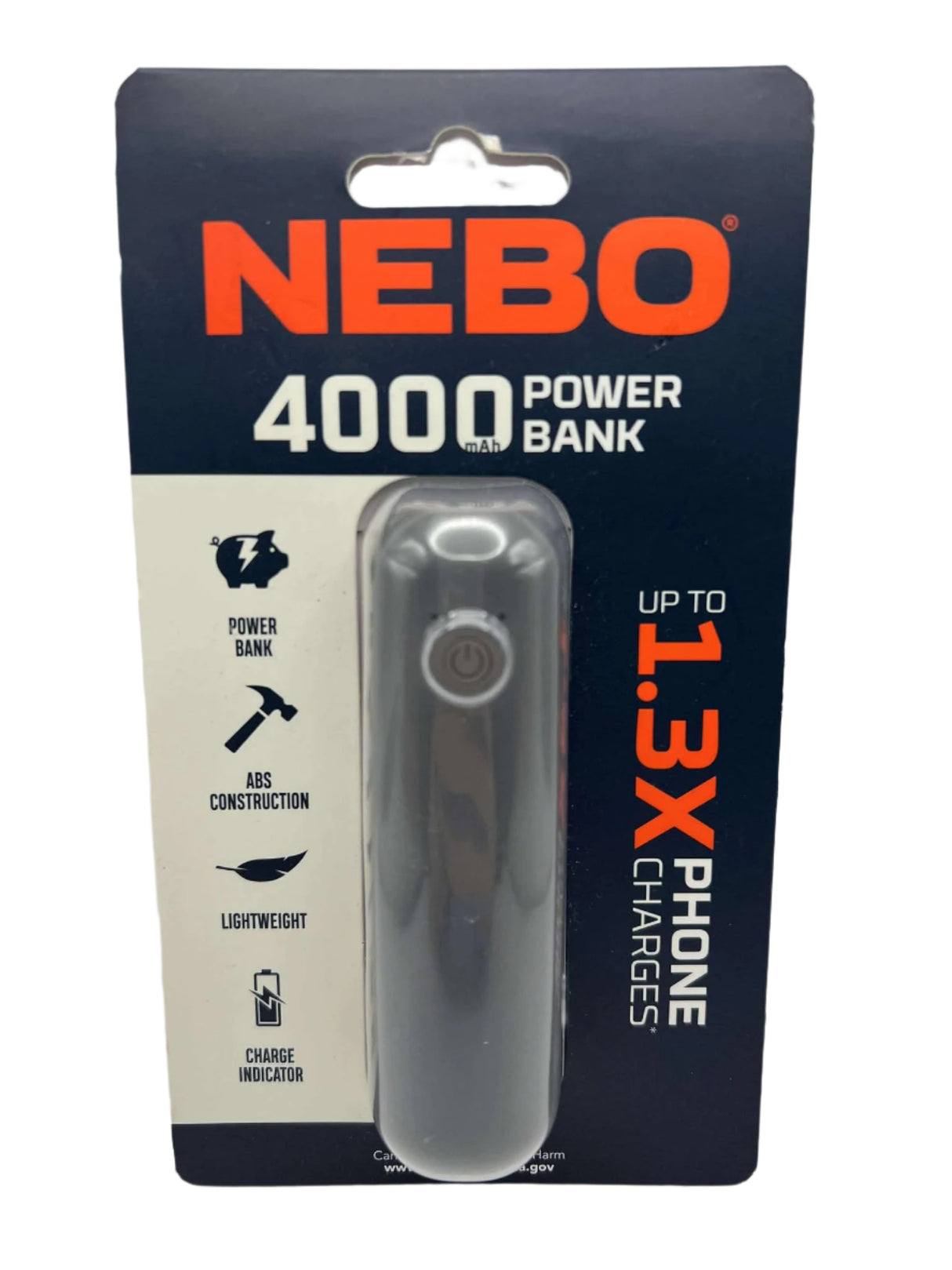 Nebo 4,000 mAh Pocket-sized Portable Power Bank