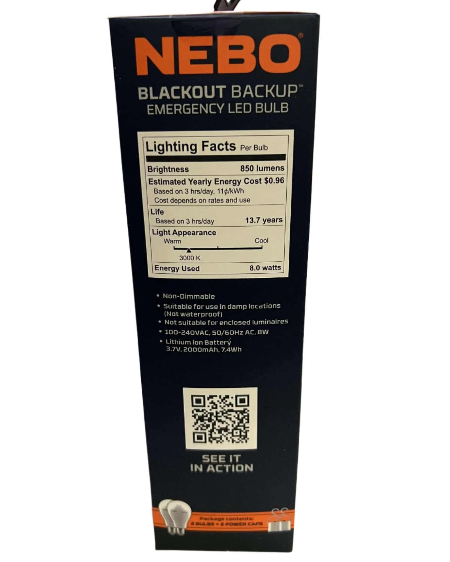 Nebo Blackout Backup Emergency Bulbs 2-Pack