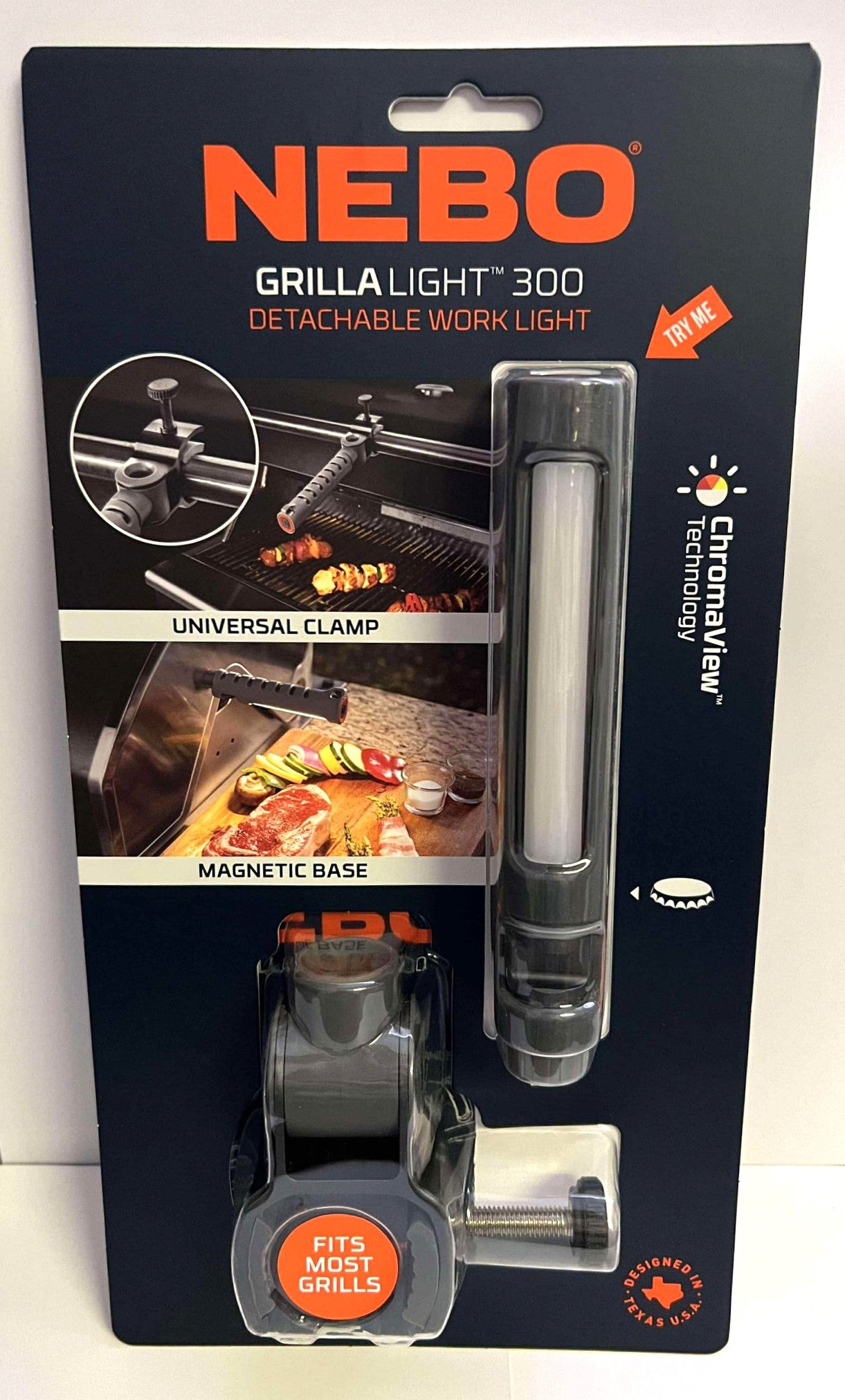 Nebo Grilling 'Grilla' 300 Lumen Area Light, Handheld Flashlight & Bottle Opener