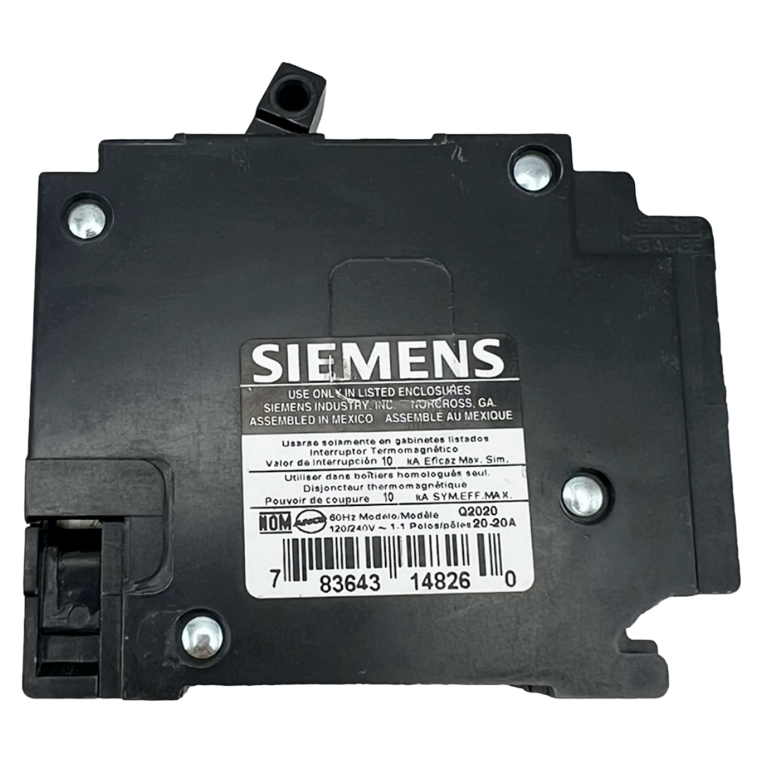 Siemens Type Q 20 Amp Tandem Circuit Breaker
