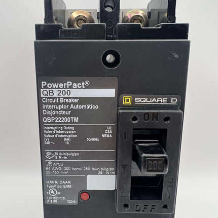 Square D QBP22200TM - 200 Amp PowerPact Circuit Breaker