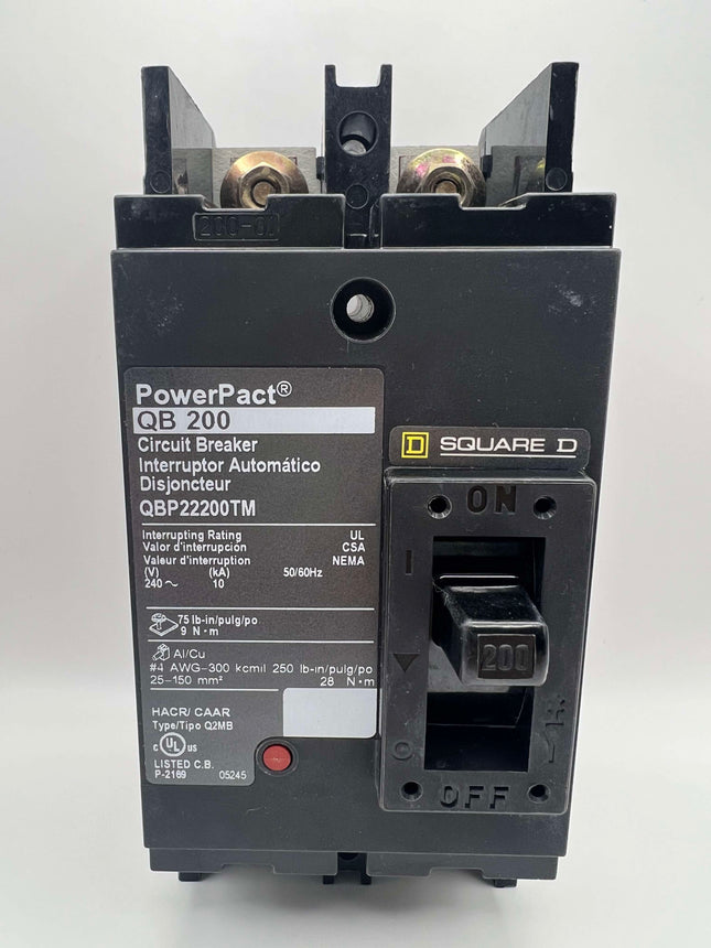 Square D QBP22200TM - 200 Amp PowerPact Circuit Breaker