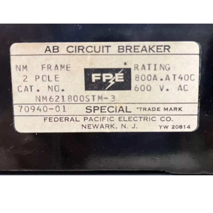 FPE 800 Amp Shunt Trip Circuit Breaker