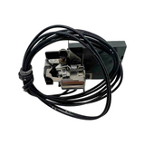Electrical component with black wires on a white background