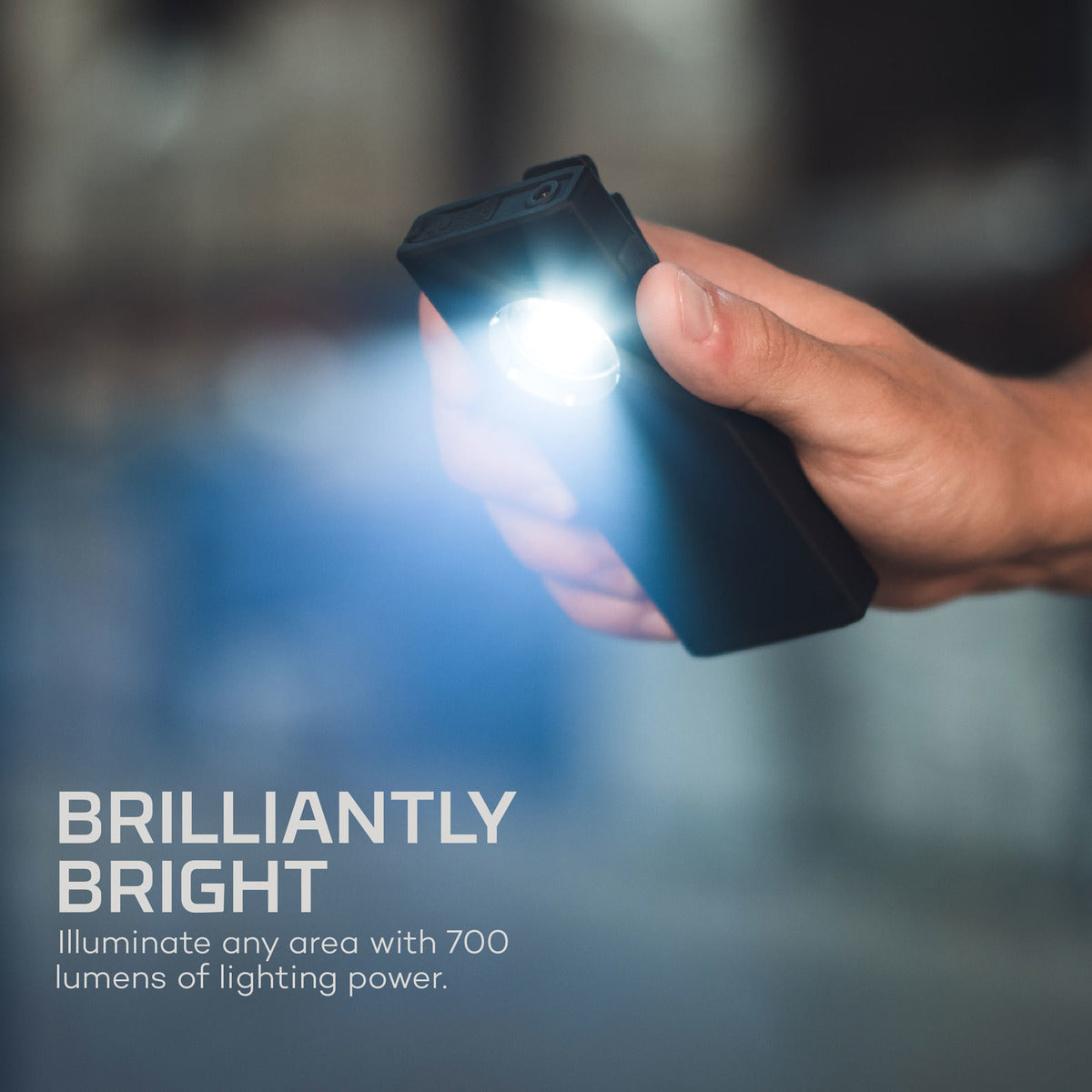 NEBO Slim+ 700 Lumen Rechargeable Pocket Light with Red Laser Pointer and Power Bank