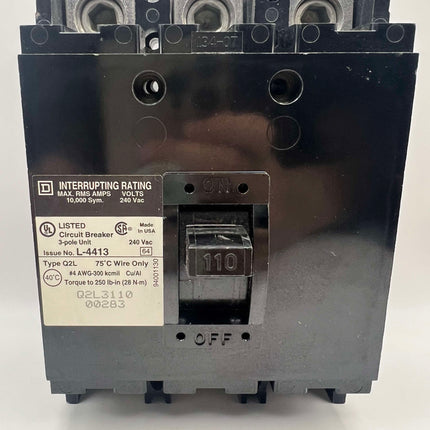 Square D Q2L3110 - 110 Amp Circuit Breaker