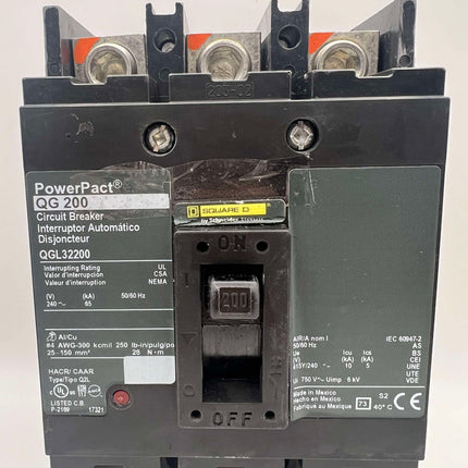 Square D QGL32200 - 200 Amp PowerPact Circuit Breaker