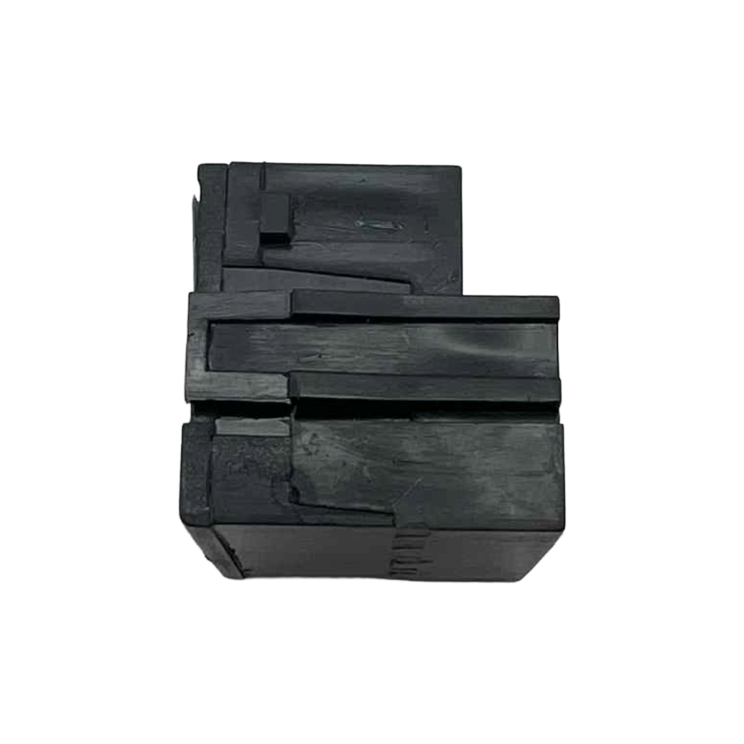 Set of black stone blocks on a white background