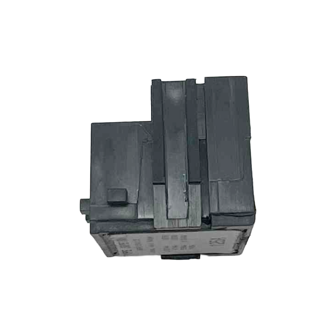 Stack of black rectangular objects on a white background