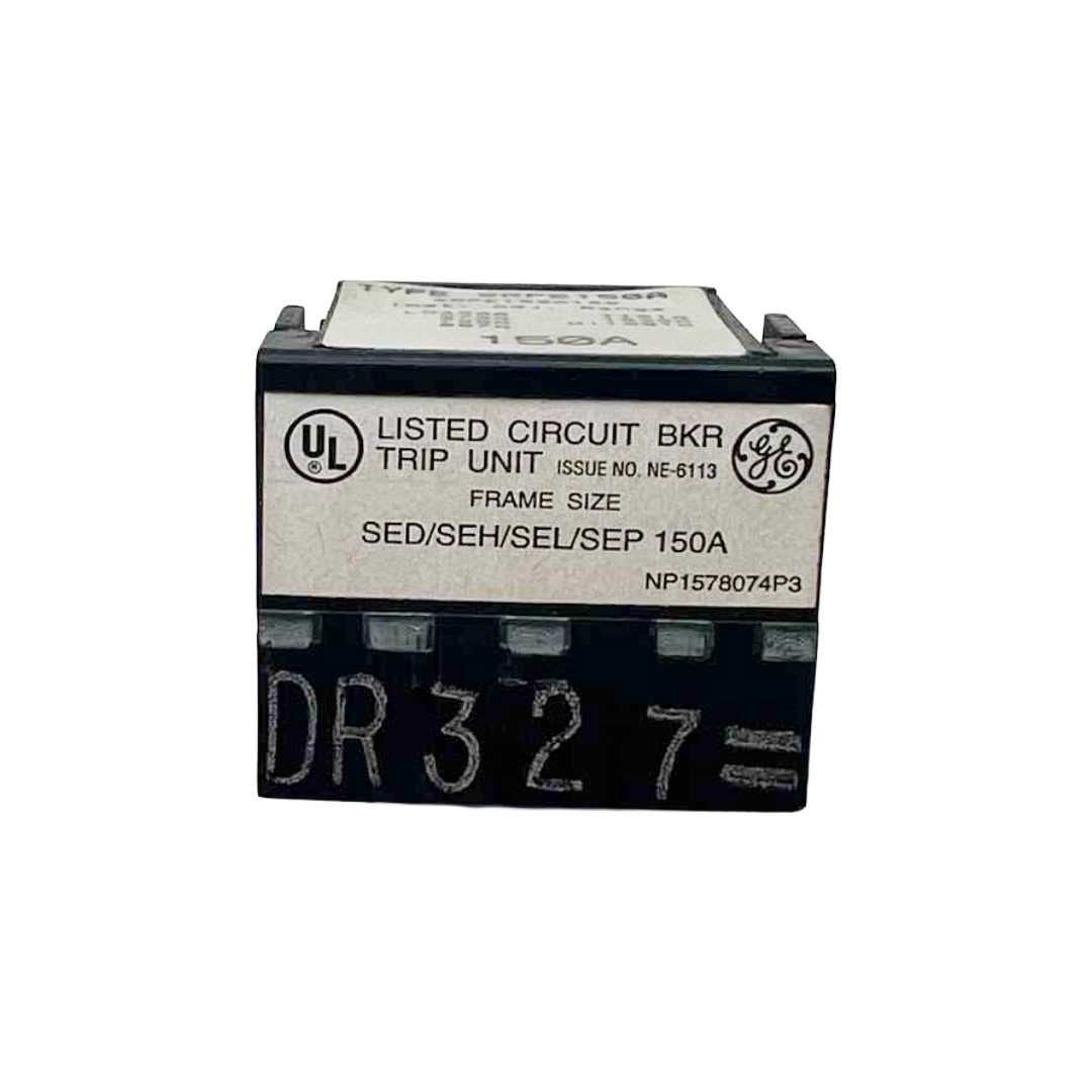 Circuit breaker unit with UL and GE branding on a white background