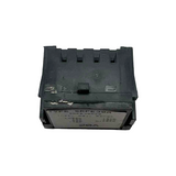 Black electrical component on a white background