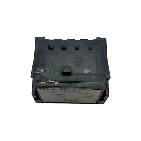 Black electrical component on a white background