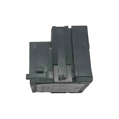 Stack of black rectangular components on a white background