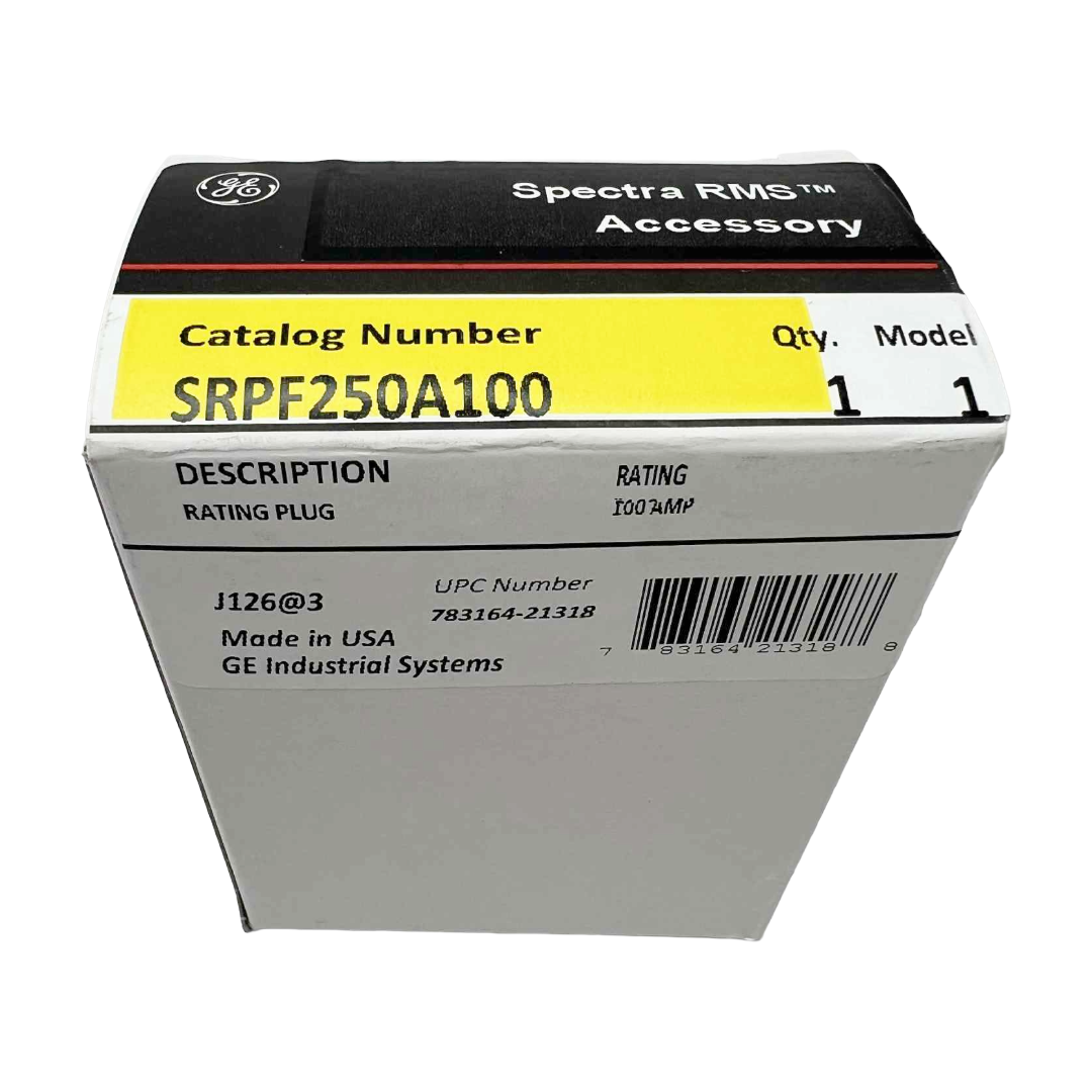 GE Spectra RMS accessory packaging with label and branding