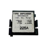 Electrical component with 'TYPE SRPG400A' label on a white background