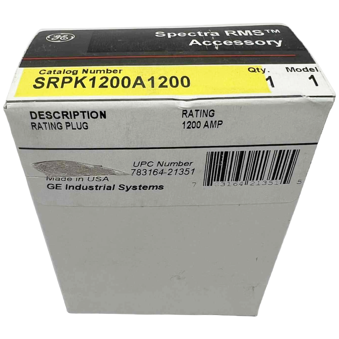 Box of GE Spectra RMS accessory with specifications on a white background