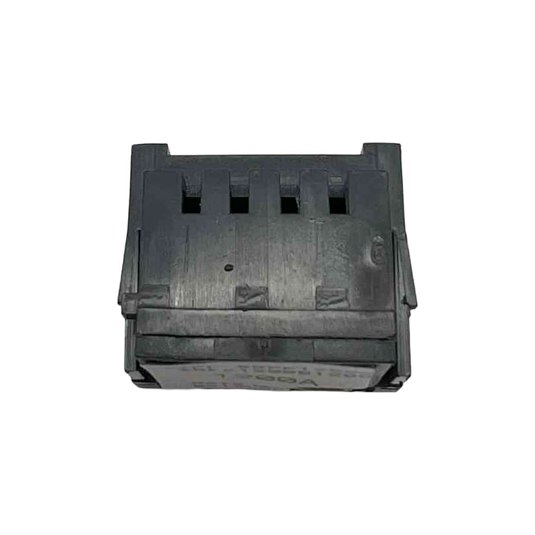 Electrical circuit breaker trip unit on a white background