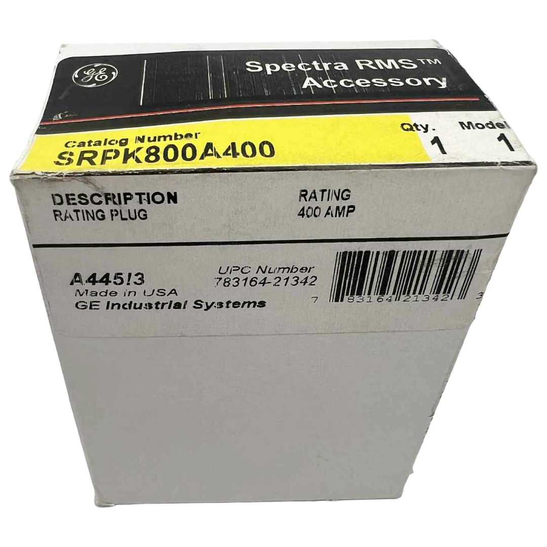 Box of GE Spectra RMS accessory with specifications on a white background