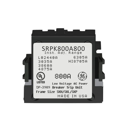 Electrical component with model number SRPK800A800 on a white background