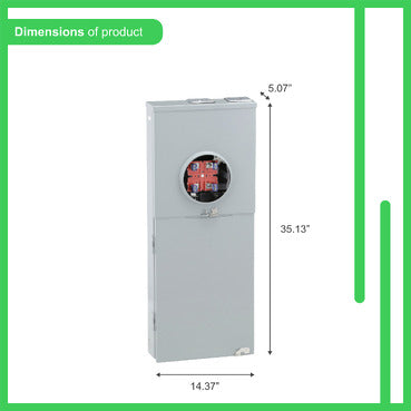 Schneider Electric RC816F200C - 200 Amp, 8 Space Meter Main Combo