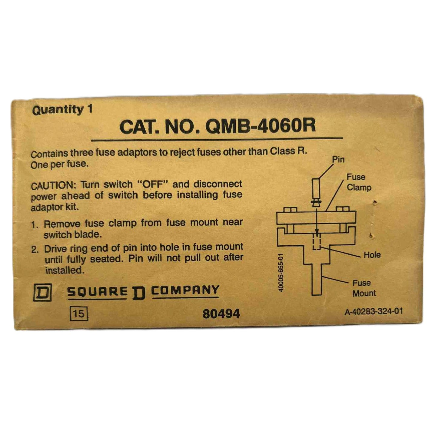 Schneider Electric QMB Class R 400 Amp Fuse Kit