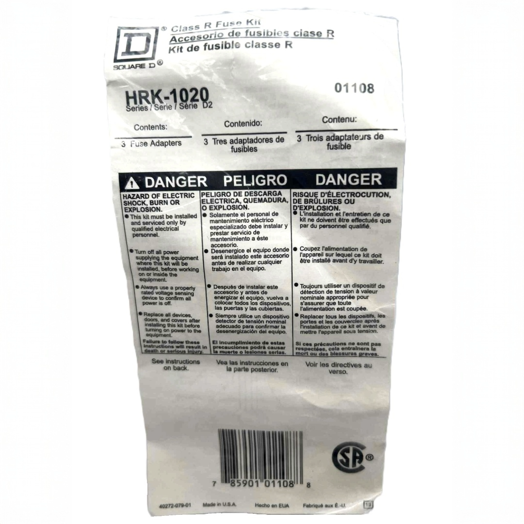 Schneider Electric HRK Type R, 200 Amp Fuse Rejection Kit