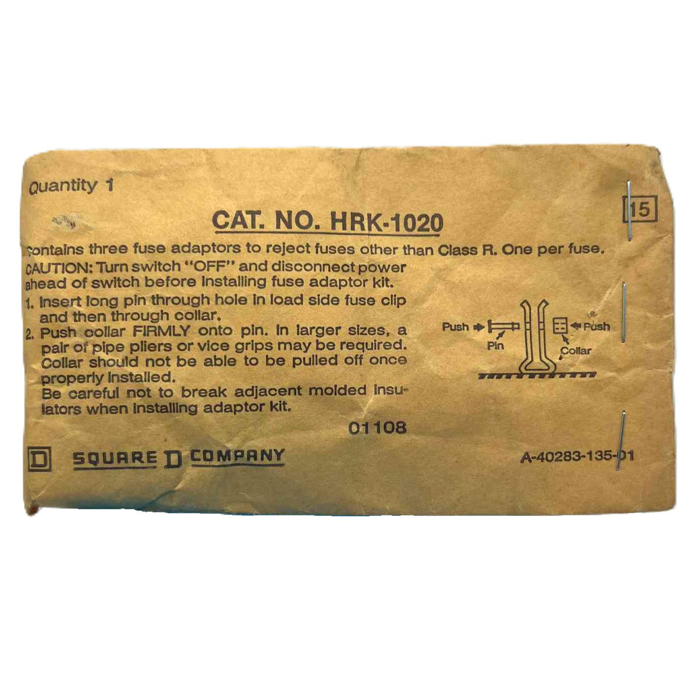 Schneider Electric HRK Type R, 200 Amp Fuse Rejection Kit