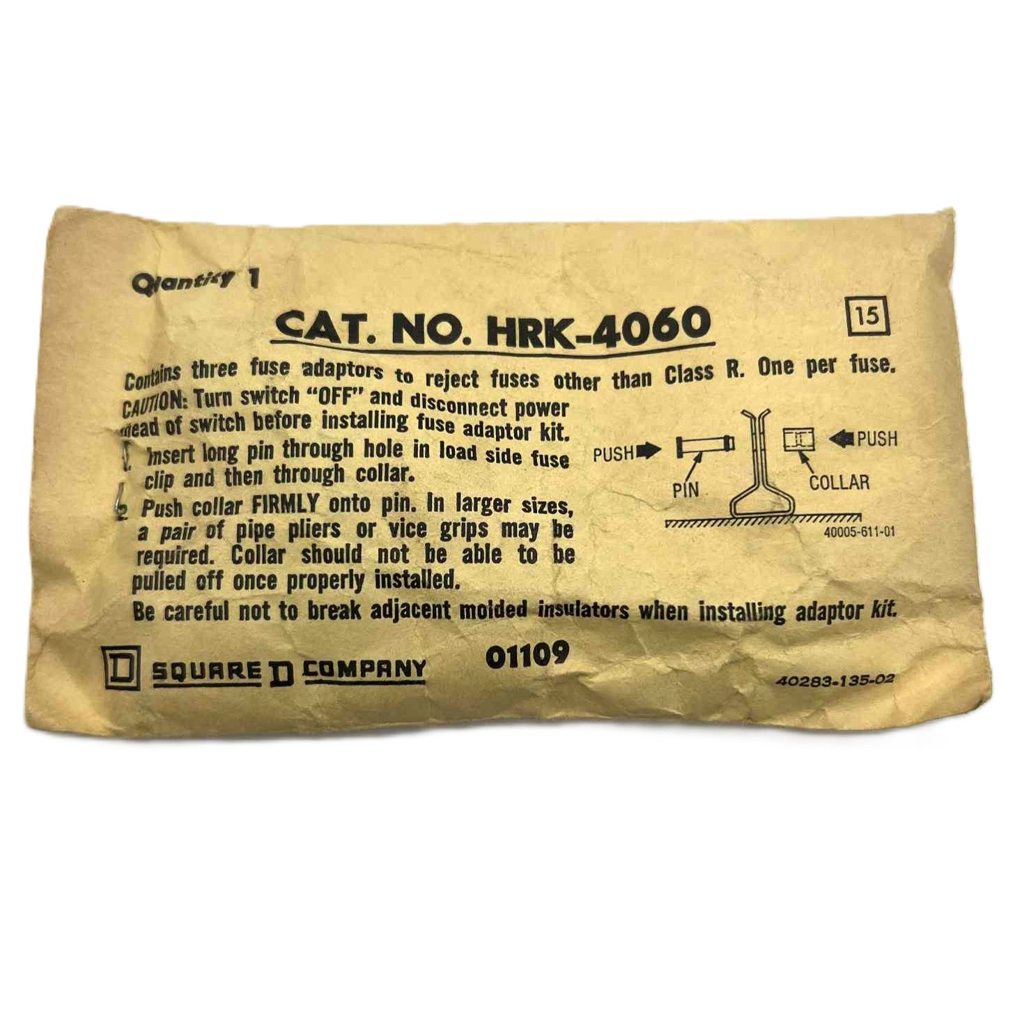 Schneider Electric HRK Type R, 400-600 Amp Fuse Rejection Kit