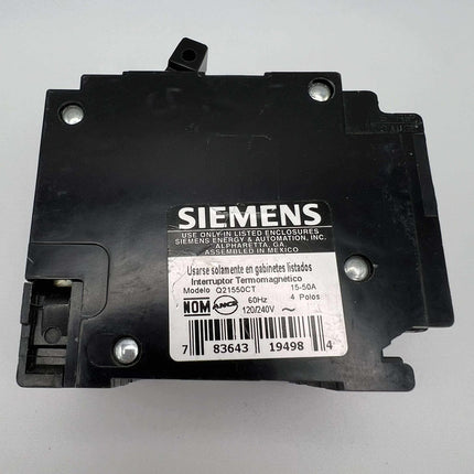 Siemens Q21550CT - 15 and 50 Amp Triplex Circuit Breaker