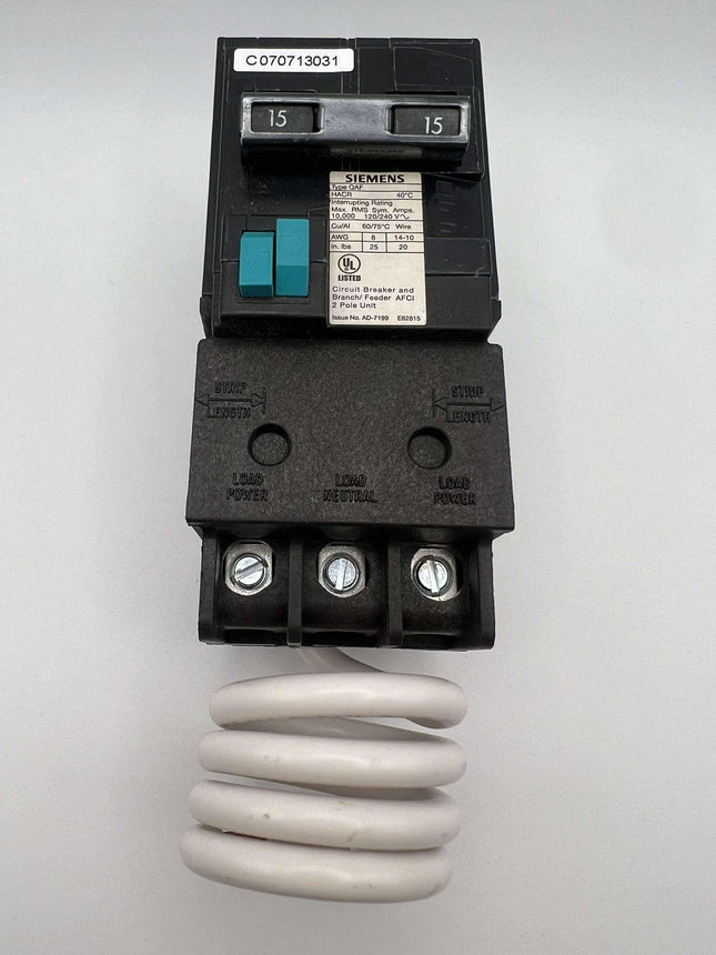 Siemens Q215AF - 15 Amp Arc Fault Circuit Breaker