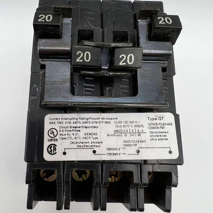 Siemens Q22020CT2 - 20 Amp Quad Circuit Breaker