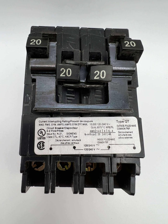 Siemens Q22020CT2 - 20 Amp Quad Circuit Breaker