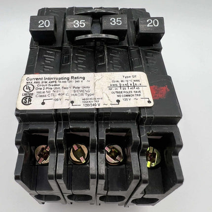 Siemens Q22035CT - 20 and 35 Amp Triplex Circuit Breaker