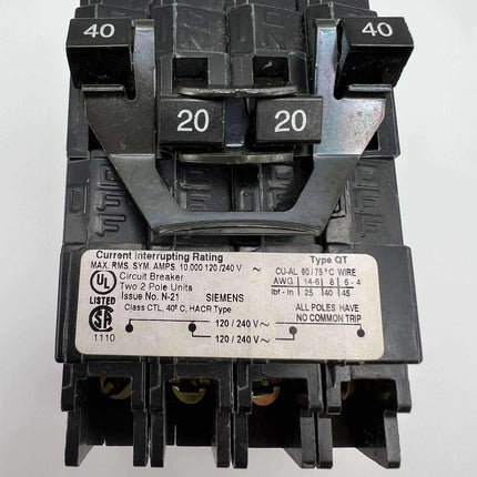 Siemens Q24020 - 40/20 Amp Quad Circuit Breaker