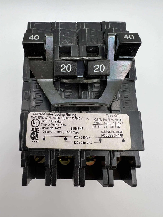 Siemens Q24020 - 40/20 Amp Quad Circuit Breaker