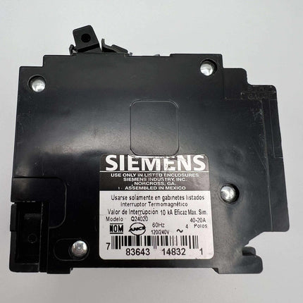 Siemens Q24020 - 40/20 Amp Quad Circuit Breaker