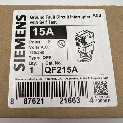 Siemens QF215A - 15 Amp Ground Fault Circuit Breaker