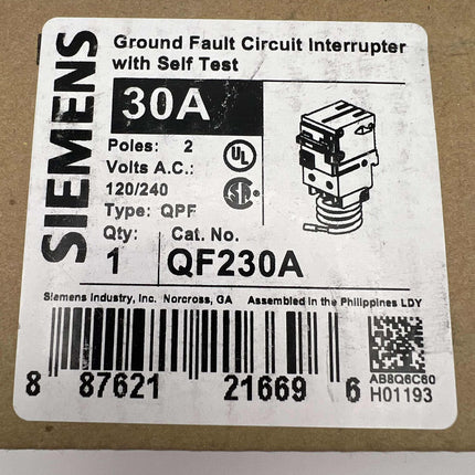 Siemens QF230A - 30 Amp Ground Fault Circuit Breaker