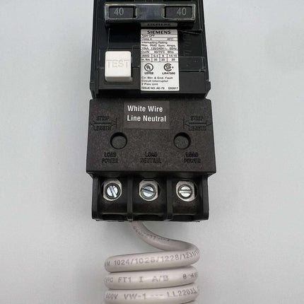 Siemens QF240 - 40 Amp Ground Fault Circuit Breaker