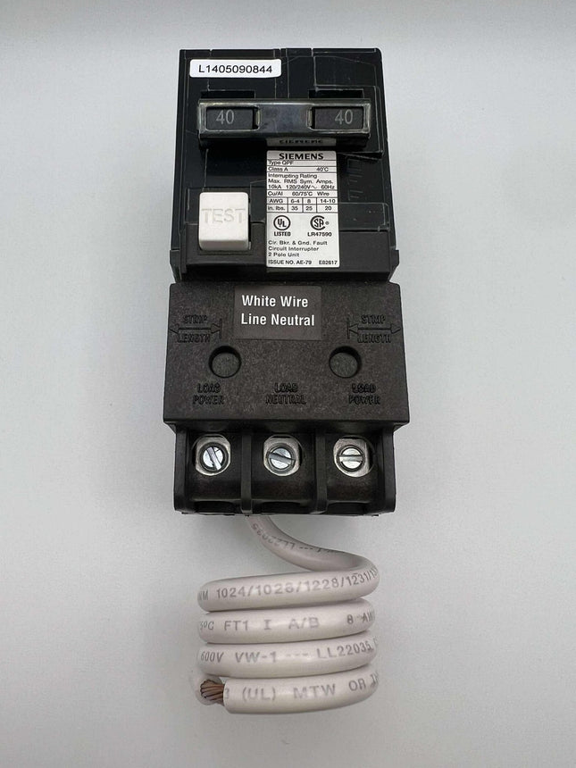 Siemens QF240 - 40 Amp Ground Fault Circuit Breaker