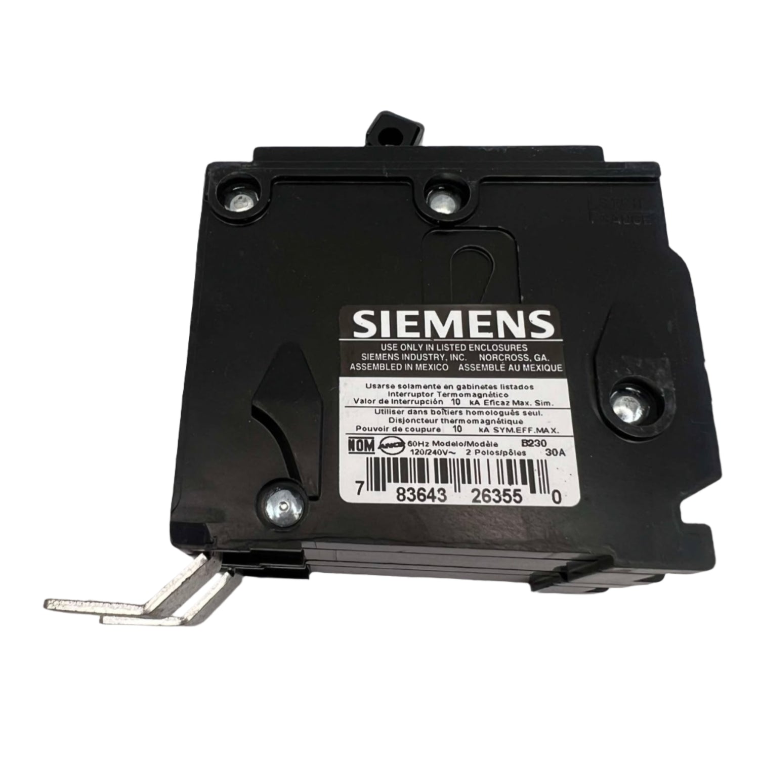 Siemens Type BL 30 Amp Bolt-On Circuit Breaker