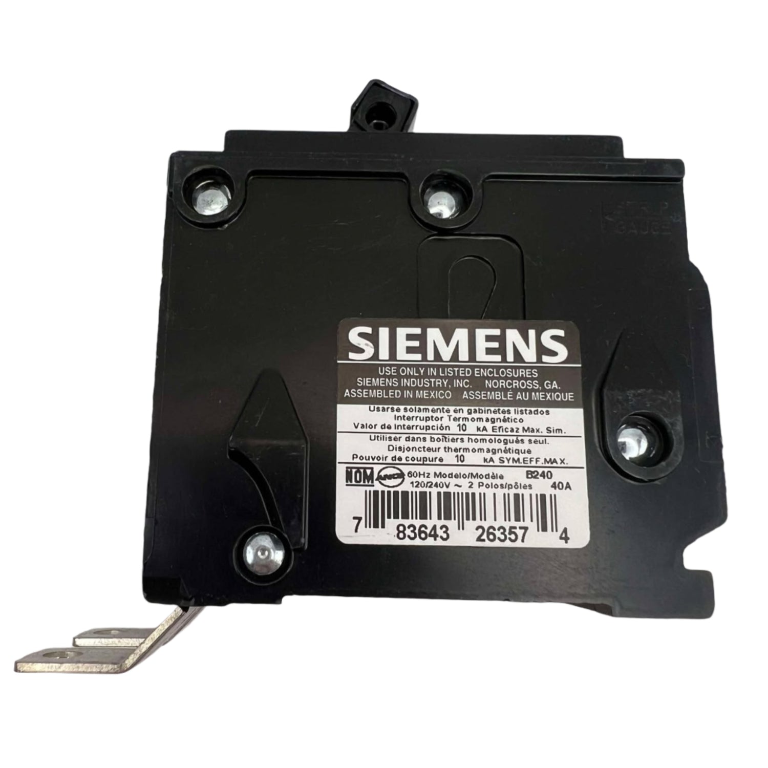 Siemens Type BL 40 Amp Bolt-On Circuit Breaker