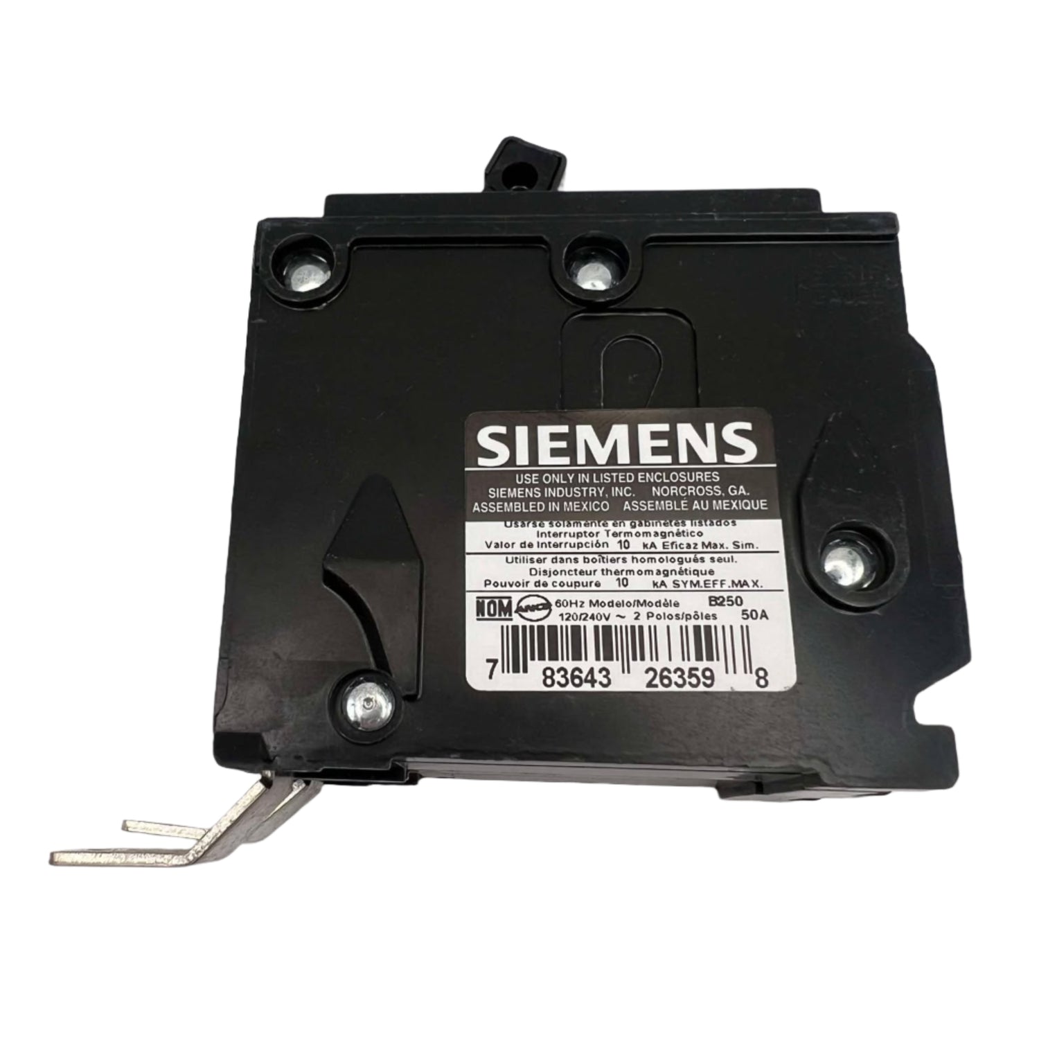 Siemens Type BL 50 Amp Bolt-On Circuit Breaker