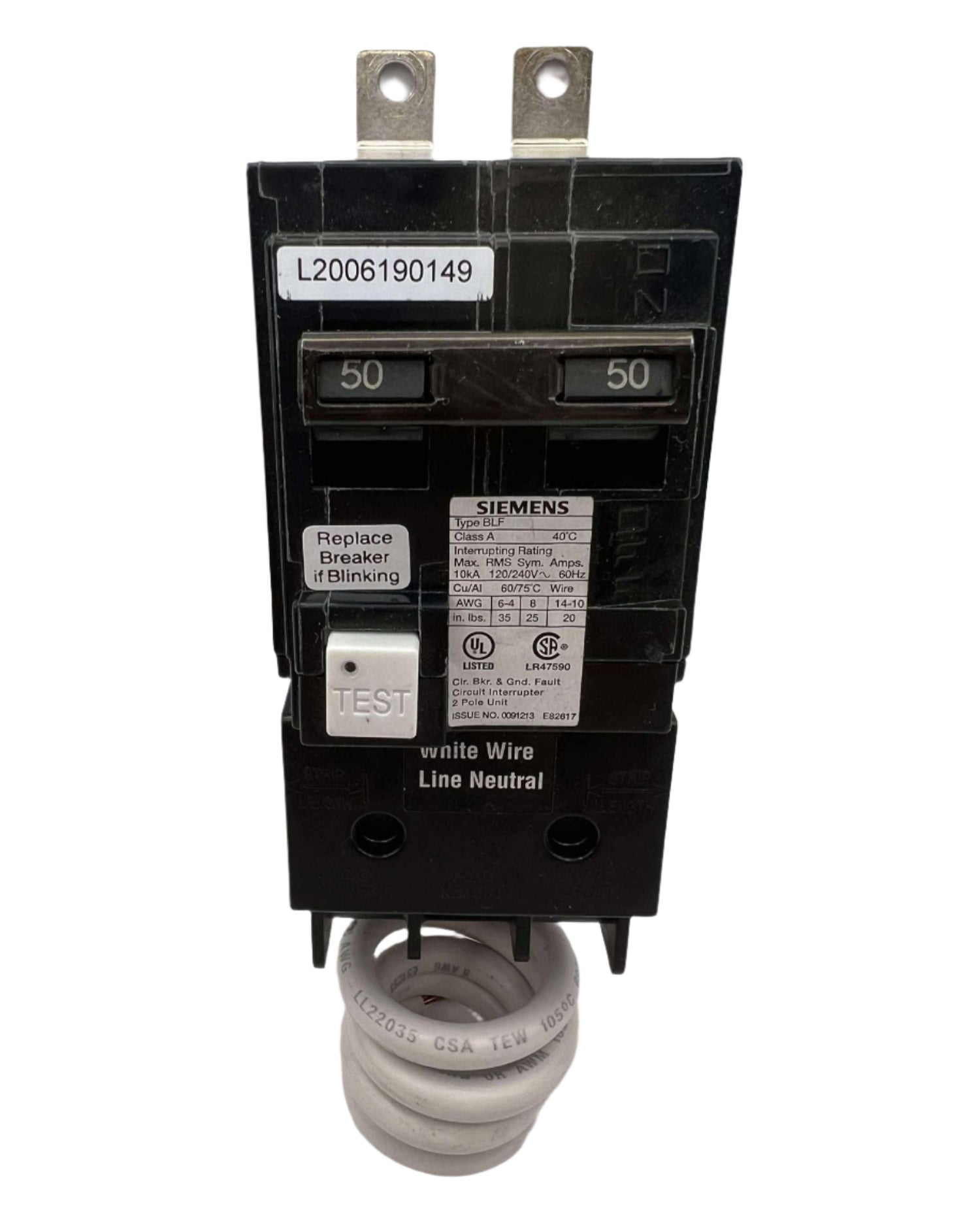 Siemens BF250A - 50 Amp Ground Fault Bolt-On Circuit Breaker
