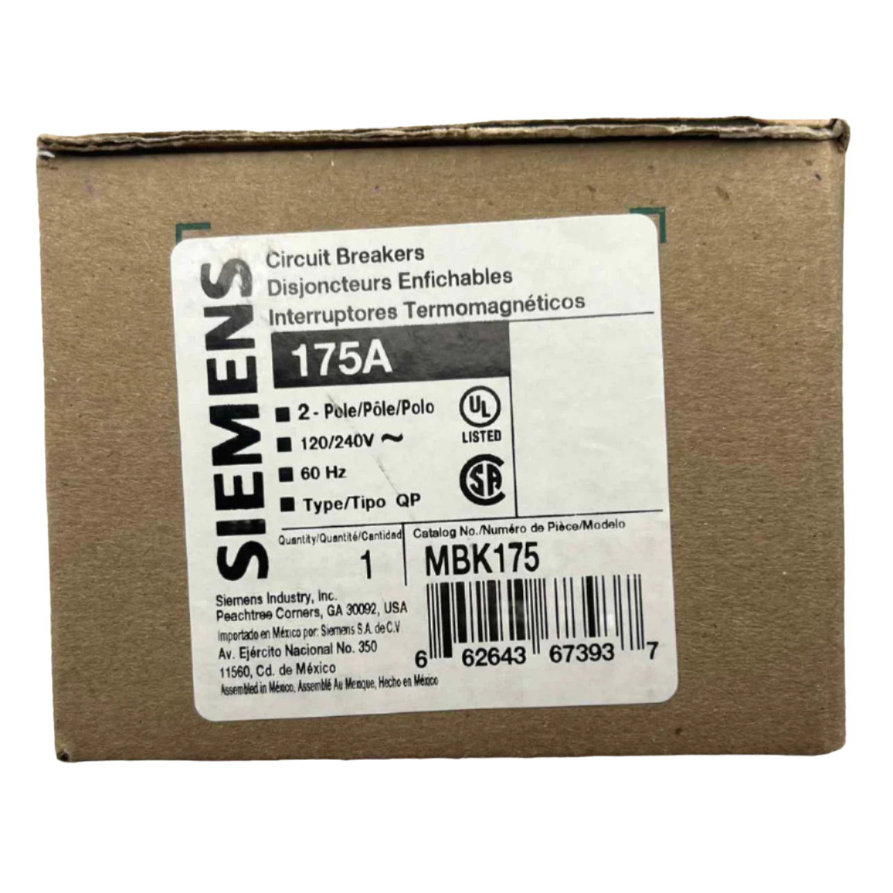 Siemens MBK175 - 175 Amp Replacement Main Circuit Breaker